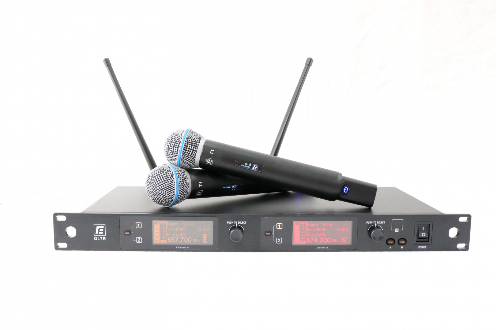 RFIntell QL7R/T1-B 720,500-754,000 МГц 2-канальная радиосистема с 2-мя ручными микрофонами в Новочеркасске