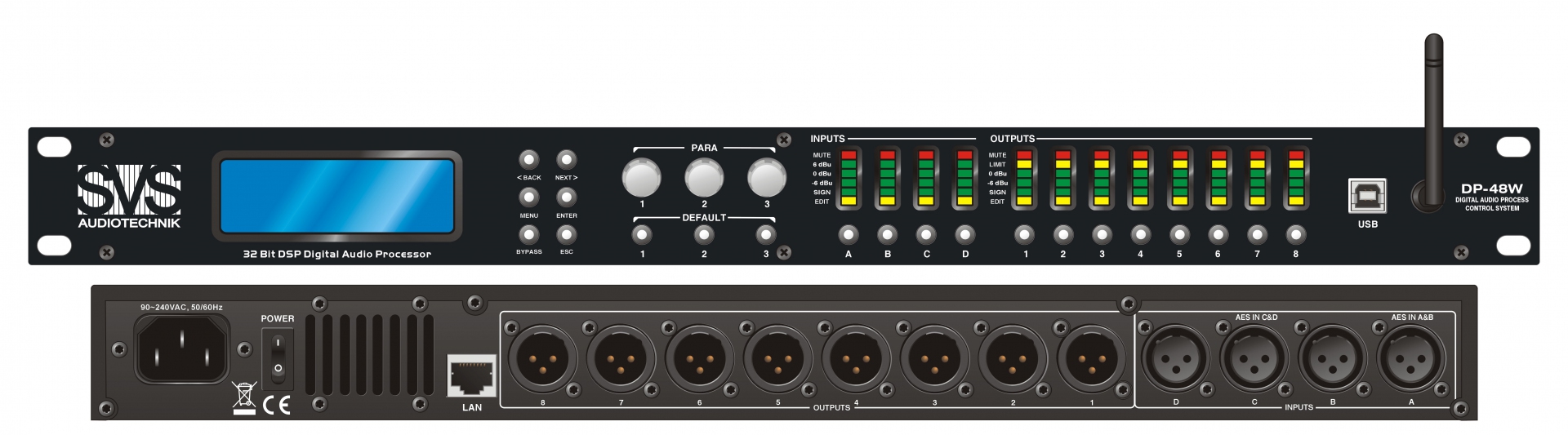 SVS Audiotechnik DP-48W Цифровой процессор: 4 входа 8 выходов в Новочеркасске