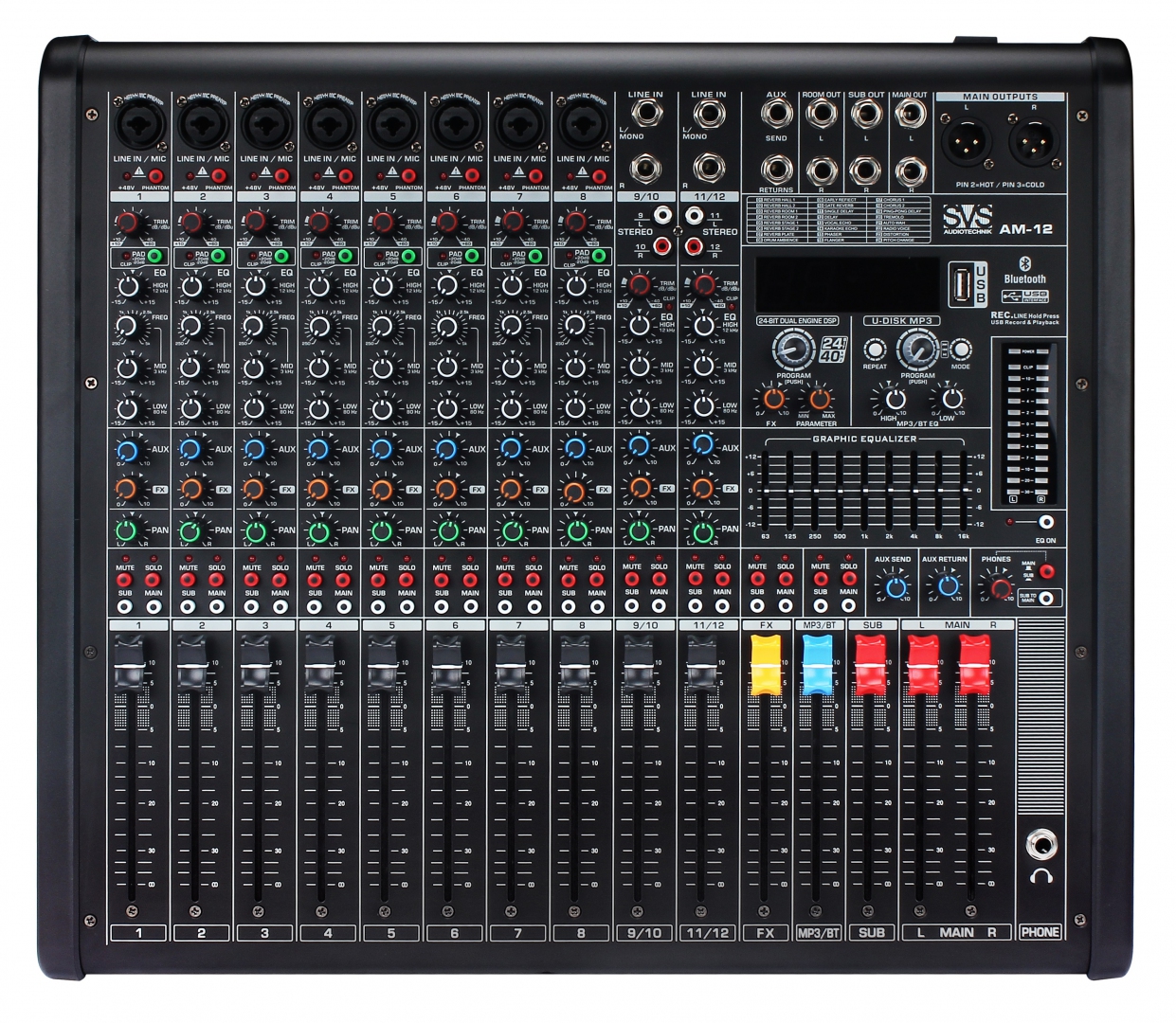 SVS Audiotechnik mixers AM-12 Микшерный пульт аналоговый, 12-канальный в Новочеркасске